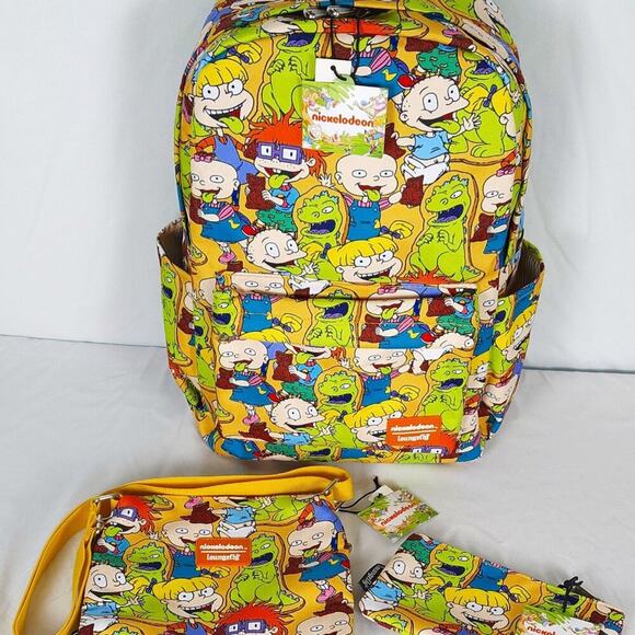 Loungefly Nickelodeon Rugrats Bkpk Crossbody & Pencil Bag Set of 3 RARE nwt 2020 - Picture 1 of 14